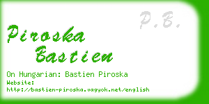 piroska bastien business card